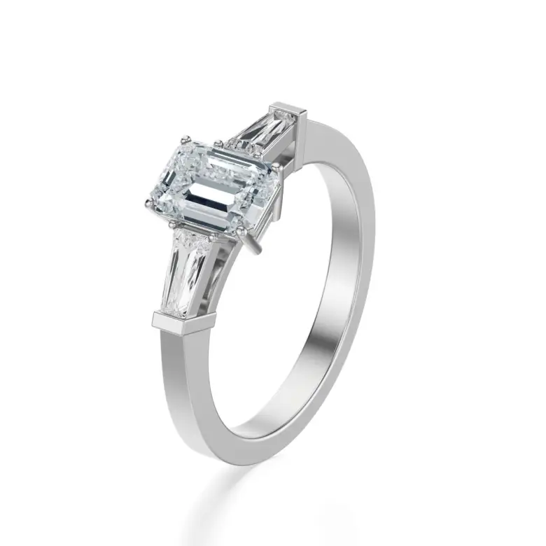 Pierścionek z prostokątnym diamentem SBP_014 Pierścionek z prostokątnym diamentem SBP_014